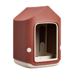 cosy mangeoire à oiseaux 18cm rouge toscane